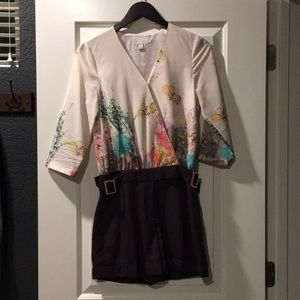 Ted Baker Floral Purple  Shorts Romper